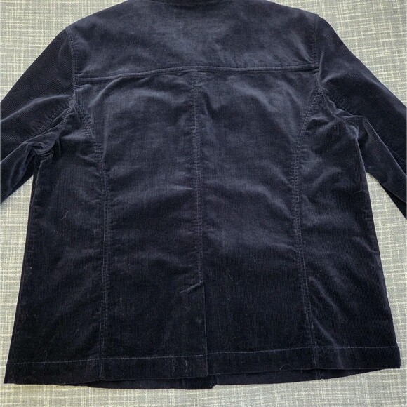 Talbots Stretch Corduroy Trucker Jacket Women's XL Black - Picture 10 of 11